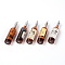 Resin Pendants, Imitation Beer Bottle, Coconut Brown, 53x12mm, Hole: 2mm