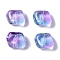 Baking Paint Glass Beads, Nuggets, Lilac, 8x9.5x5mm, Hole: 0.8mm