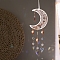 Natural Quartz Crystal Wind Chime,  with Glass Beads, 360mm