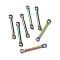 Ion Plating(IP) 304 Stainless Steel Connector Charms, Bar Links, Rainbow Color, 15x2.5x1.2mm, Hole: 1.2mm