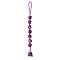 Handmade Natural Amethyst Hanging Ornament, for Car Rear View Mirror Decoration, 350mm