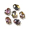 Electroplate Glass Beads, Faceted, Half Plated, Penguin, Orchid, 8x6.5x4.5mm, Hole: 1mm