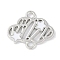 Rack Plating Alloy White Enamel Cloud with Star Links Connector Charms, Cadmium Free & Nickel Free & Lead Free, Platinum, 13.5x16x1.5mm, Hole: 1.6mm