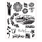 Clear TPR Stamps, for DIY Scrapbooking, Photo Album Decorative, Cards Making, Flower, 210x165mm