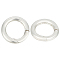 GOMAKERER 2Pcs Rhodium Plated 925 Sterling Silver Spring Gate Rings, Round Ring, Platinum, 12x2mm, Inner Diameter: 8mm