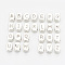 Tibetan Style Alloy Letter Slide Charms, Cadmium Free & Lead Free, Rectangle, Antique Silver, Random Mixed Letters, 11.5x8x5mm, Hole: 8x2mm