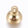 Brass Bead Cap Pendant Bails KK-WH0031-01G-1