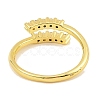 Brass Micro Pave Cubic Zirconia Adjustable Rings for Women RJEW-S392-17G-3