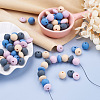 80 Pcs 8 Styles Food Grade Eco-Friendly Silicone Beads SIL-TA0001-02-4