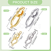SUPERFINDINGS 8 Sets 4 Styles Rack Plating Brass Fold Over Clasps KK-FH0009-91-2