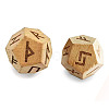 2Pcs Wooden Rune Divination Dice Set PW-WGC1320-01-1