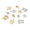 PandaHall Jewelry 16Pcs 8 Style 201 Stainless Steel Filigree Joiners Links & Pendants STAS-PJ0001-37-11