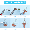 SUNNYCLUE DIY Walnut Wood & CCB Plastic Pendants Dangle Earring Making Kits DIY-SC0012-43AB-4