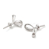 Rhodium Plated Rack Plating 925 Sterling Silver Rabbit Ear Peg Bails STER-NH0001-30P-2