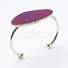 Brass Cuff Bangles BJEW-E316-03A-4