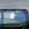 4Pcs 4 Styles Square PET Waterproof Self-adhesive Car Stickers DIY-GF0007-45J-5