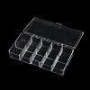 10 Grids Plastic Bead Containers with Cover CON-K002-03E-3