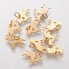 304 Stainless Steel Puppy Pendants STAS-Q201-T464G-1