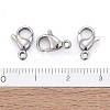304 Stainless Steel Lobster Claw Clasps STAS-AB12-4