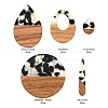 10Pcs 5 Style Resin & Walnut Wood Pendants RESI-LS0001-44-3