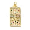 Brass Micro Pave Cubic Zirconia Pendants KK-Z042-03G-1