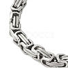 304 Stainless Steel Byzantine Chain Bracelets for Men BJEW-B093-05P-2