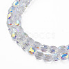 Electroplate Transparent Glass Beads Strands EGLA-N002-32-C03-3