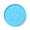 DIY Mother's Day Theme Flat Round Pendant Silicone Molds SIMO-H010-02G-2