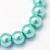 Baking Painted Pearlized Glass Pearl Round Bead Strands HY-Q003-6mm-65-2