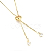 Brass Box Chains Slider Bracelet Making with Clear Cubic Zirconia Tiny Charms BJEW-N021-03-2