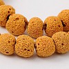 Natural Lava Rock Round Beads Strands G588-4-1