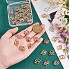  36pcs 18 styles Glass Connector Charms GLAA-PH0002-85-6