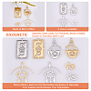 DICOSMETIC 16Pcs 8 Style 201 Stainless Steel Laser Cut Pendants STAS-DC0009-93-4