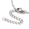 304 Stainless Steel Wave Pendant Necklace for Women NJEW-G019-02-5