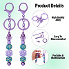 Spritewelry 5Pcs Alloy and Brass Bar Beadable Keychain for Jewelry Making DIY Crafts DIY-SW0001-15C-3