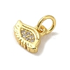 Brass Micro Pave Cubic Zirconia Charms KK-M283-19A-01-2