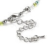 Glass Beaded Necklace NJEW-Z029-05O-3