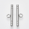 201 Stainless Steel Toggle Clasps Parts X-STAS-R099-01-1