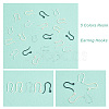   150Pcs 5 Colors Resin Earring Hooks RESI-PH0001-78-3