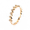 Brass Micro Pave Clear Cubic Zirconia Finger Rings KK-S360-071-NF-3