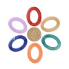 Oval Imitation Gemstone Acrylic Linking Rings X-OACR-R022-M-2