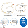  2Pcs 2 Style Alloy Enamel Rabbit & Carrot Pendant Knitting Row Counter Chains HJEW-NB0001-86-2