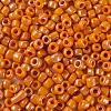 6/0 Opaque Colors Lustered Round Glass Seed Beads X-SEED-A012-4mm-130-2