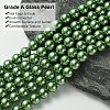Eco-Friendly Dyed  Glass Pearl Round Bead Strands HY-A002-8mm-RB074-3