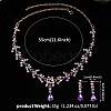 Alloy & Rhinestone Studs Earrings & Necklaces Set PW-WG1364A-14-1