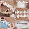 Organza Lace Trim with Resin Imitation Pearl Beads OCOR-WH0085-53B-4