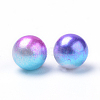 Rainbow Acrylic Imitation Pearl Beads OACR-R065-8mm-A06-2
