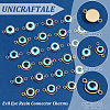 Unicraftale 60Pcs 2 Colors Evil Eye Resin Connector Charms FIND-UN0001-59-5