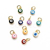 Rack Plating Brass Enamel Charms KK-G387-08G-1