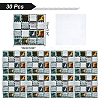 Square PVC 3D Self Adhesive Mosaic Pattern Stickers DIY-WH0260-84B-6